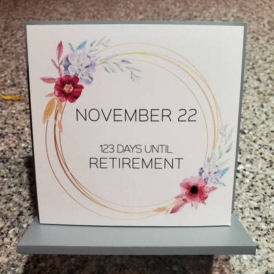 Retirement Countdown Calendar Custom Retiring Gift for Colleague, Boss ...