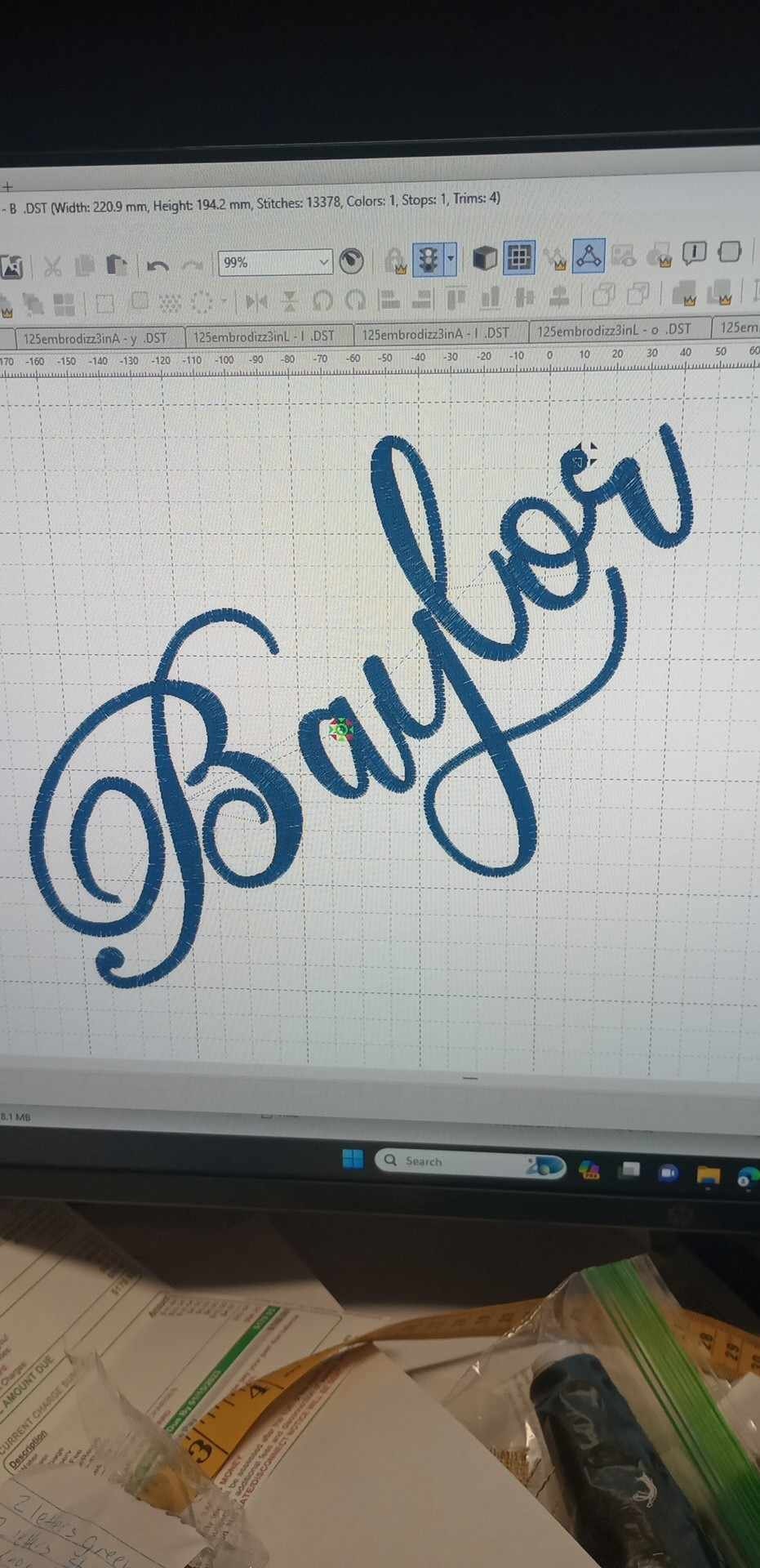 Customer photo for 10 Embroidery fonts bundle