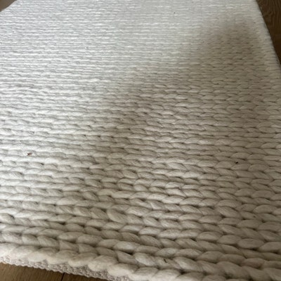 Inspired Ivory D.brown Boho Handmade Ribbed Rug Beni Ourain ...