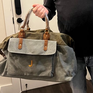 Personalized Weekender Bag Canvas Travel Bag Groomsman | Etsy Canada