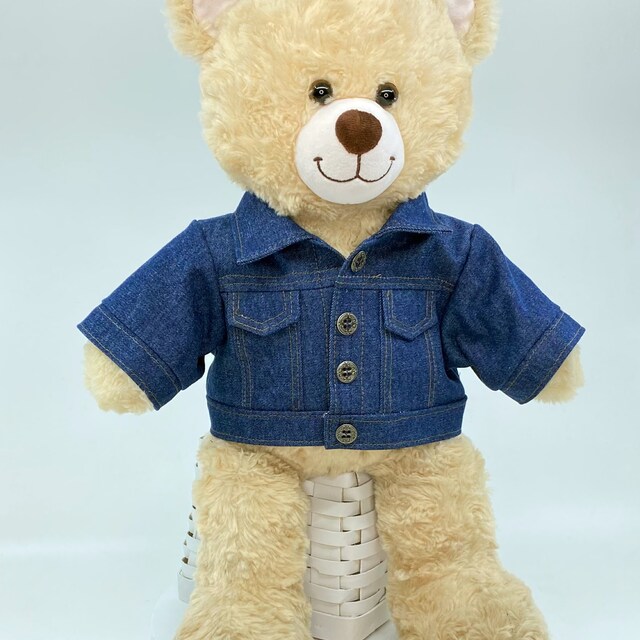 Teddy bear jean jacket sales