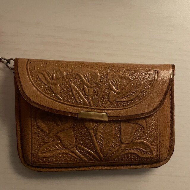 Vintage Style Leather Key Ring Coin Purse • Key Pouch • Key