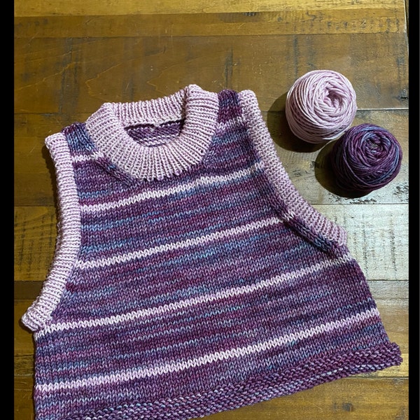 Windowpane Vest Knitting Pattern | Digital Download | Cropped Slipover ...