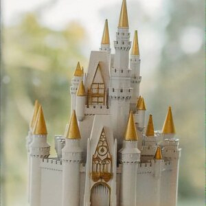 シンデレラ城（非点灯） - ケーキトッパー - 3Dプリント - ミニチュア