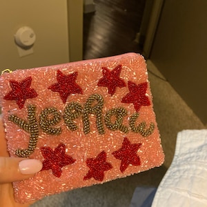 Beaded Coin Pouch, Beaded Coin Purse, Bead Coin Pouch, Best Friend Gift ...