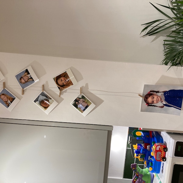 Vertical Cable Photo Display, Room Decor Clothespeg Picture Hanger ...