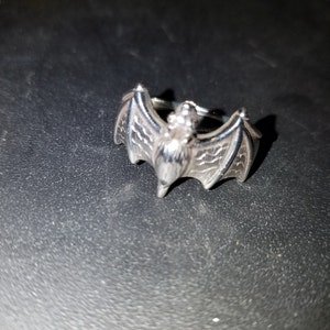 Men's Stainless Steel Vampire Bat Ring - Gothic Punk Biker Style Band - View #8