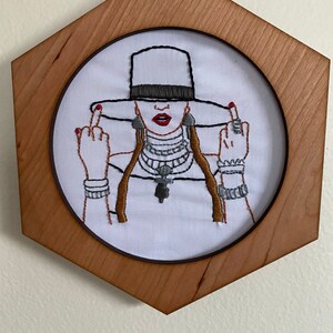 Cross Stitch Embroidery Display Frame Hexagon Geometric Wood Etsy Embroidery Hoop Art Cross