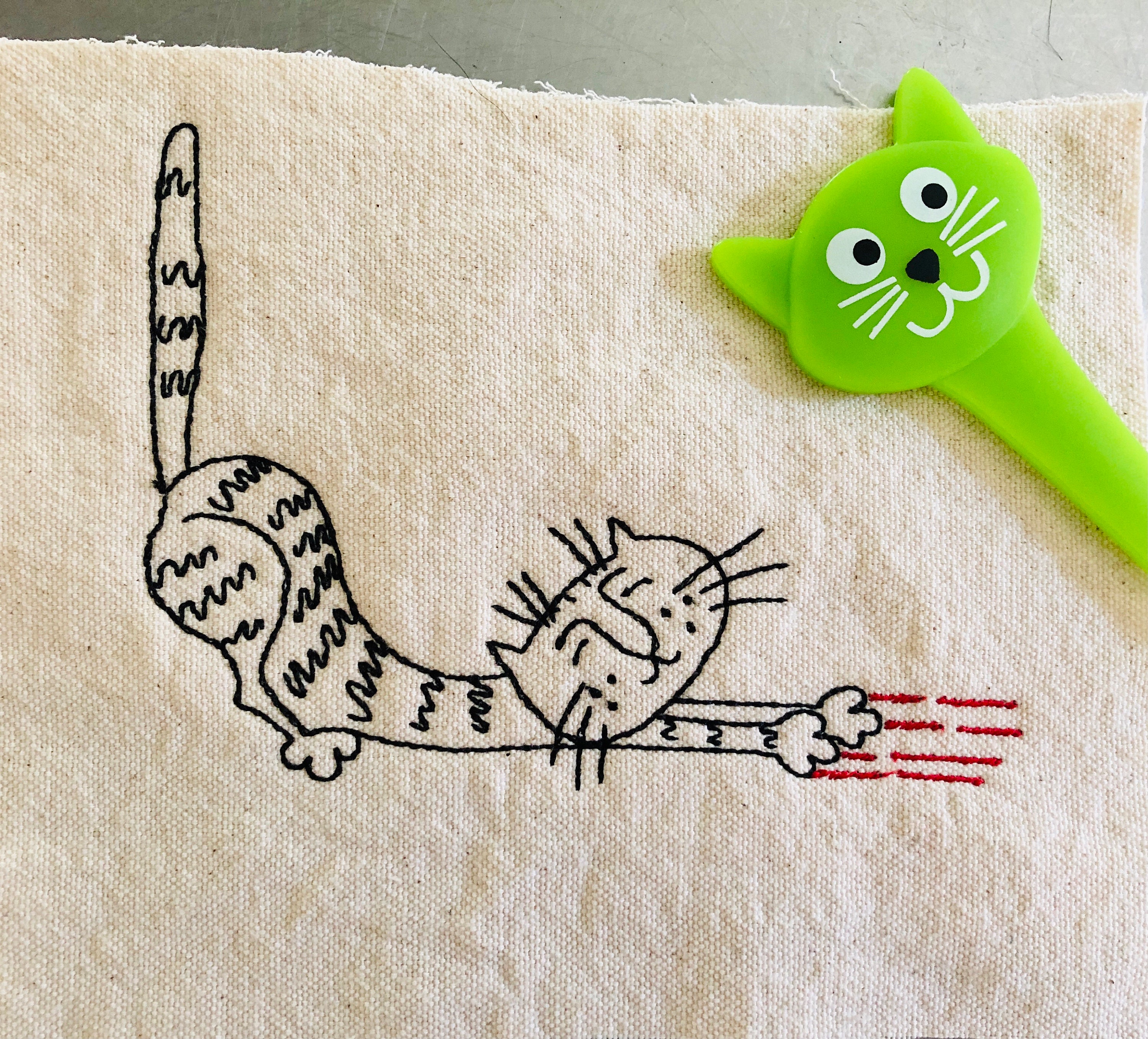 Customer photo for Cat - Embroidery design