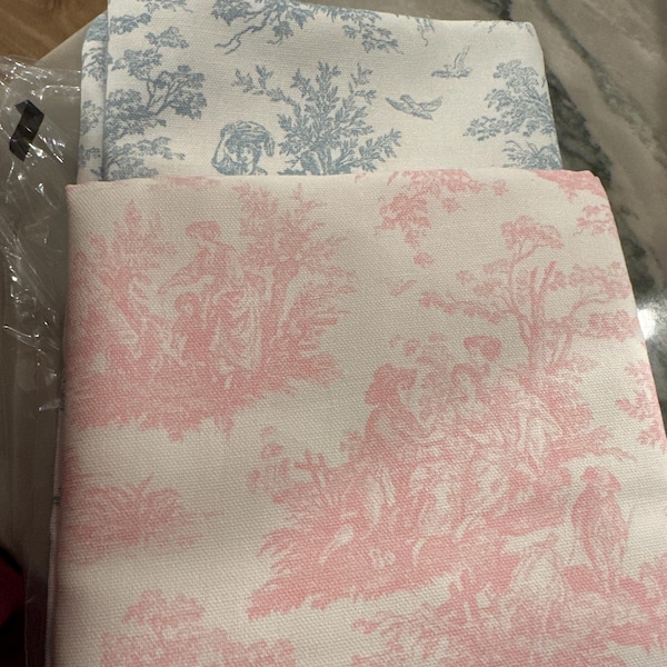 Pastel Toile Fabric French Provincial Craft Making Material Scenic ...