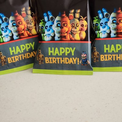 Five Nights at Freddy's Happy Birthday Sign FNAF Birthday Banner 5 ...