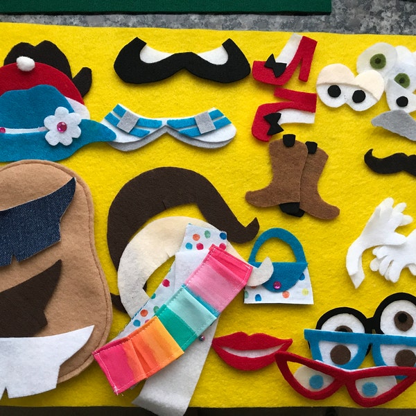 Mr & Mrs Potato Head Felt Board Pattern for the Classic Game - PDF ...