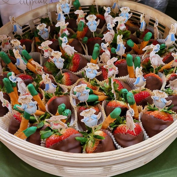 Peter Rabbit Birthday or Baby Shower Candy Covered Pretzel Carrots ...