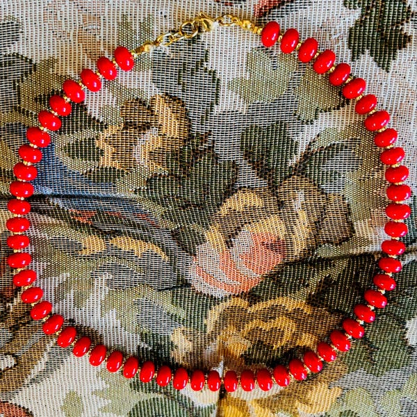Red - Quirklets Handpainted Clay Candy Cane Bag Charm / Keychain 48