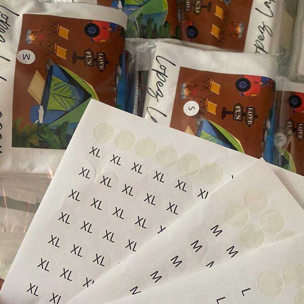 Size Stickers, Size Labels,clothing Size Stickers,small Stickers ...