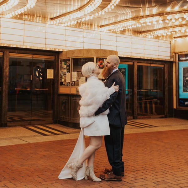 fur shawl winter wedding