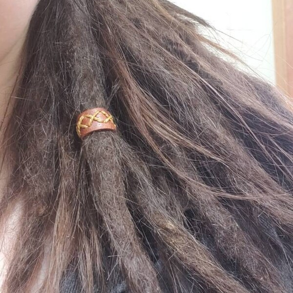 Leather Dread Beads - Simple Loc Jewelry Leather Dreadbead Dreadlock ...