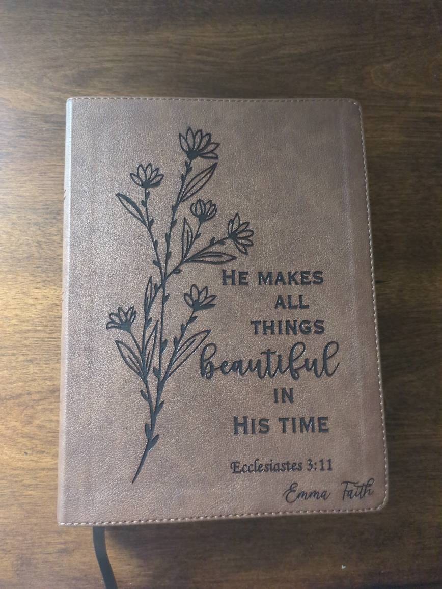 Personalized KJV Bible: Create Your Own Custom Engraved Design with a Designer, Large Print Red Letter Wide-Margin King James Holy Bible