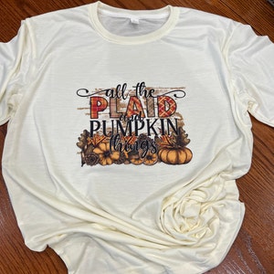 All the Plaid and Pumpkin Things PNG File for Sublimation - Etsy
