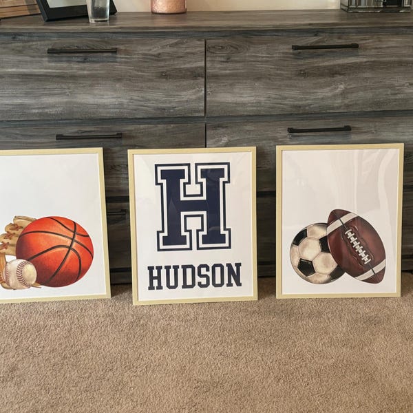 Personalized Firetruck Nursery Wall Art With Initial and Name Fire