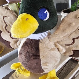 アヒルのぬいぐるみ動物の縫製パターン .pdf チュートリアル マガモの