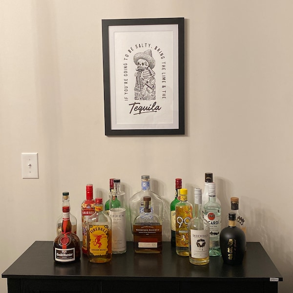 Tequila Western Wall Art Tequila Bar Decor Western Tequila Print Bar ...