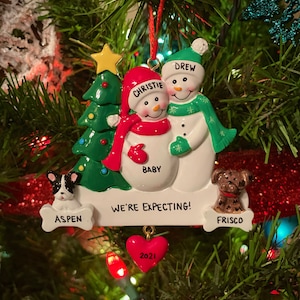 grandkids Forever and always my baby you'll be snowman ornament Christmas gift for son daughter snowman Christmas ornament from Canada