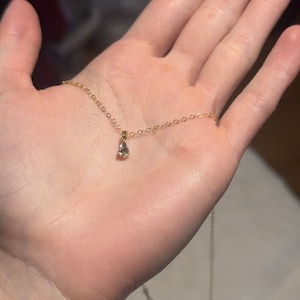 Cremation Ashes Diamond Necklace, Pet Memorial Jewelry, Gemstone Ashes Keepsake, Natural Floating Solitaire with Gold Chain, Ashes Jewelry