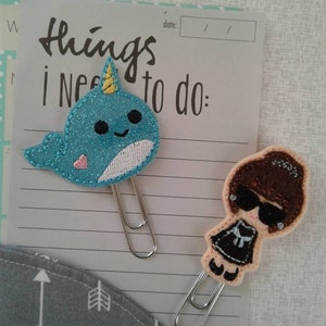 Narwhal Paper Clip Narwhal Bookmark Narwhal Paperclip | Etsy