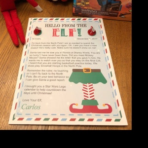 Elf Activity Kit Christmas Printables, Elf Adoption ,goodbye Elf ...