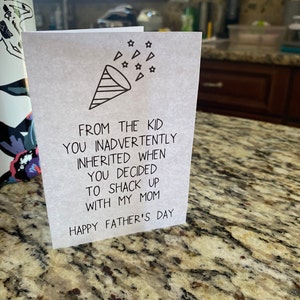 Funny Stepdad Father's Day Printable Card I Am the Gift From Step Kids ...