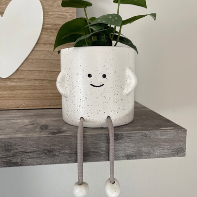 Sitting Planter W/ Dangling Legs Face Pot Planter for - Etsy