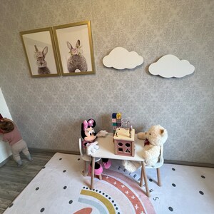Rabbit Chair Wooden Kids Table and Chair Set Wooden Table - Etsy UK