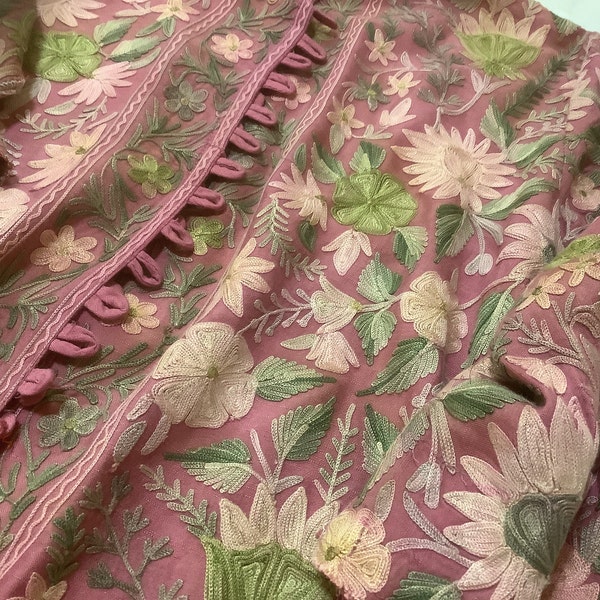 White - Bengal Kantha Hand Embroidery Silk Cotton Chapa Work Saree 12