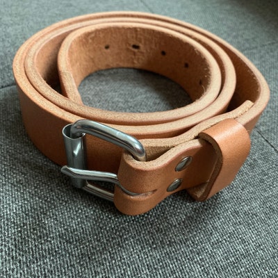 1 1/2 Hermann Oak Harness Leather Belt/ Men's Thick - Etsy