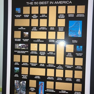 50 Best Roller Coasters Scratch off Poster, Roller Coaster Bucket