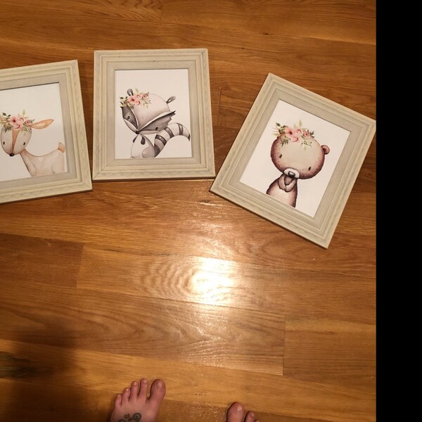 Boho Blush Woodland Animal Set / Printable Nursery Art / Baby Girl ...