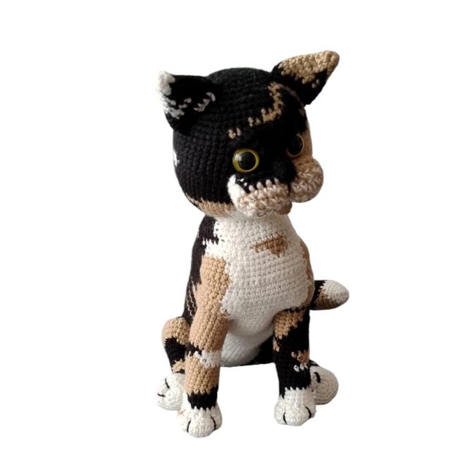 リアルなかぎ針編みの三毛猫の編みぐるみパターン（PDF） - Etsy 日本