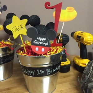 INSTANT DOWNLOAD Mickey Mouse Centerpieces First Birthday Party ...