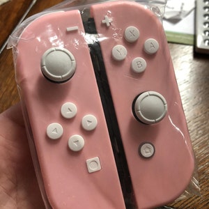 Custom Nintendo Switch Joy-con Controllers Pink With White