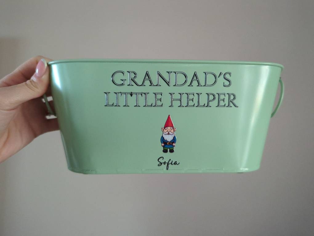 Fathers Day Gift, Fathers Day Gift For Grandad, Gift for Grandad, Personalised Plant Pot, Grandads Garden, Planter Box, Metal Planter,