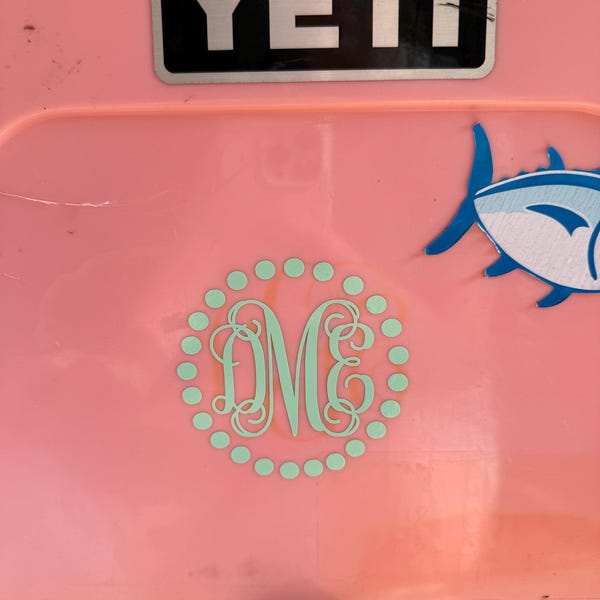 Monogram Decal Sticker | Many Colors! | Monogram Sticker for Laptop ...