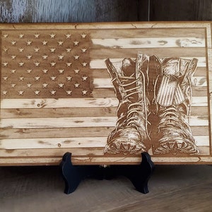 Glowforge Digital Laser Ready File _ American Flag _ Honor _ Engrave ...