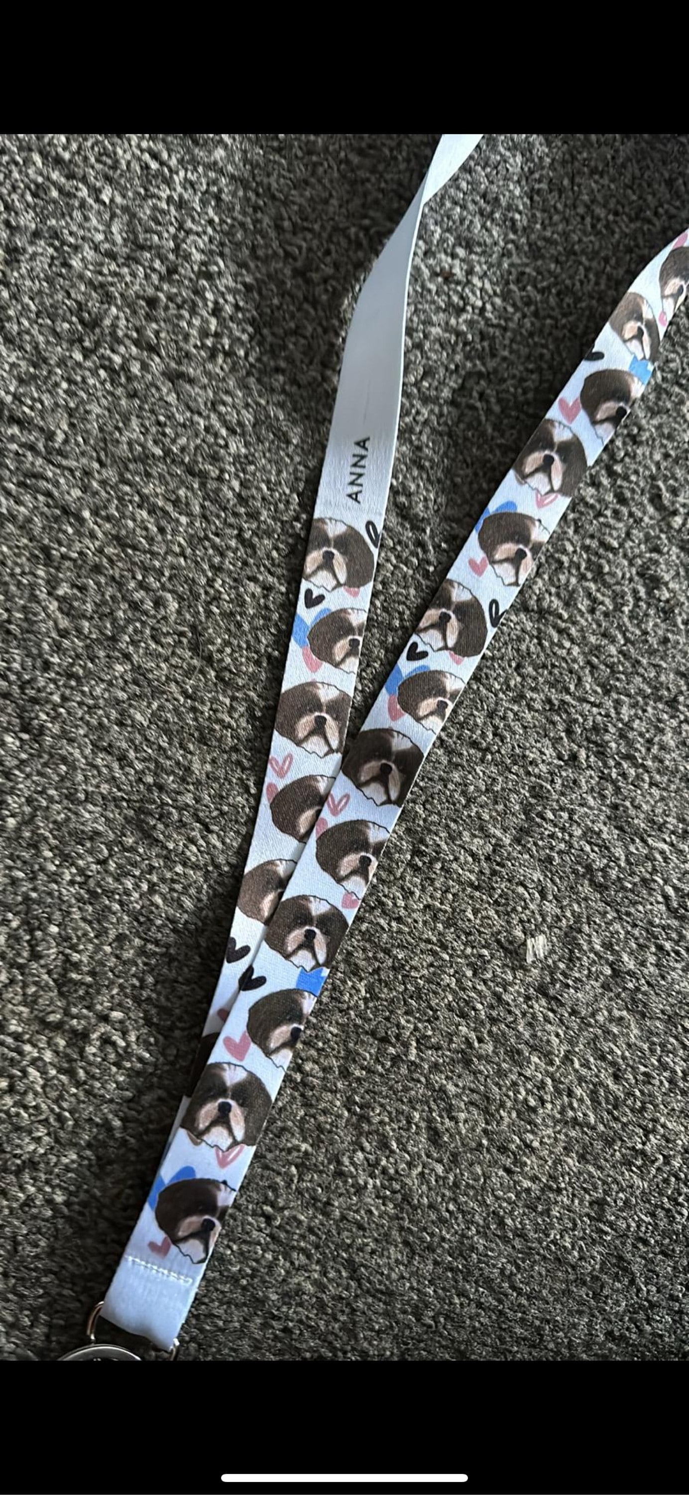 Custom dog lanyard, personalised dog drawing lanyard, pet portrait, pet lanyard, pet illustration, custom dog drawing, dog portrait gift