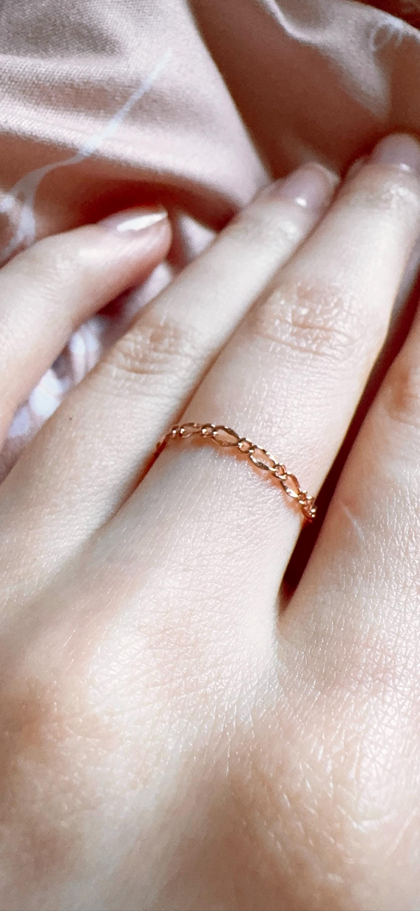Dainty rose gold ring minimalist dainty simple gold rings best gift for her