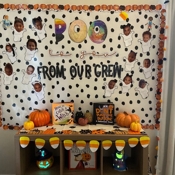 Halloween Bulletin Board Kit & Ghost Student Activity | Includes ...