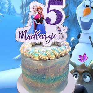 Printable Frozen Birthday Cake Topper Personalized Frozen Anna Elsa Cake  Topper – Tracy Digital Design