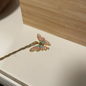 Pendentif Papillon Filigrane Plaqué Or 18K - 25 Mm - Marque Dolly-Bijoux - Neuf Avec étiquettes