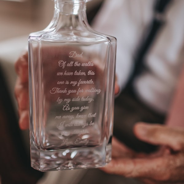 Personalized Father of the Bride Whiskey Decanter, Custom Father of the ...
