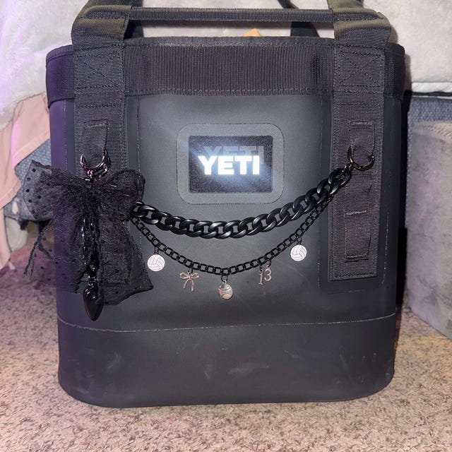 yeti bag star Sports Double Chain Bag Accessory 10” 12” 14” 16” Acrylic Purse Tote Bag  Yeti Camino Bogg Bag Accessory